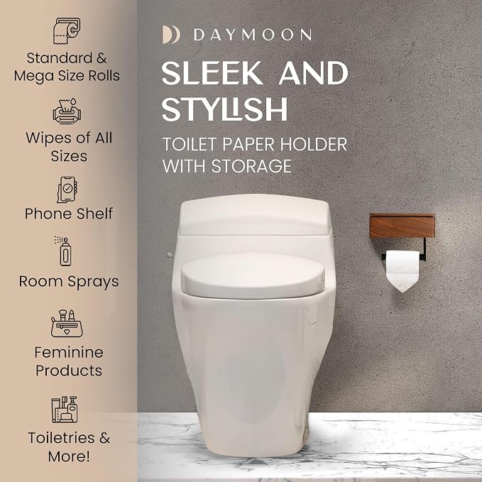 Day Moon™ Wood Toilet Paper Holder - Image 3