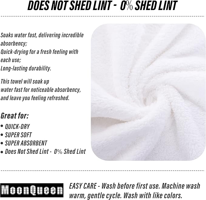 MOONQUEEN 6 Pack Premium Hand Towels - Image 6