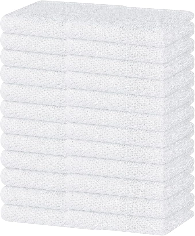 Homaxy 100% Cotton Waffle Weave Kitchen Dish Towels, Ultra Soft Absorbent Quick by Homaxy