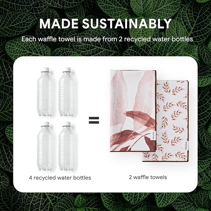 RECYCO Waffle Kitchen Towel Set of 2 - Image 6