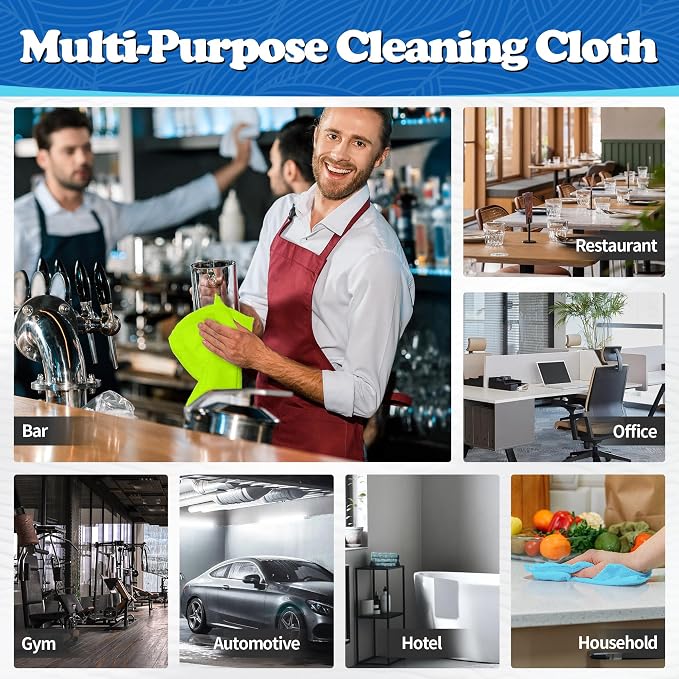 FIXSMITH Shop Towels, Microfiber Cleaning Cloth Bulk, 200 Pack Microfiber Towels - Image 7
