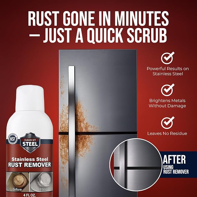 Stainless Steel Rust Remover and Stain Cleaner | NSF Approved | Non-Toxic & - Image 3