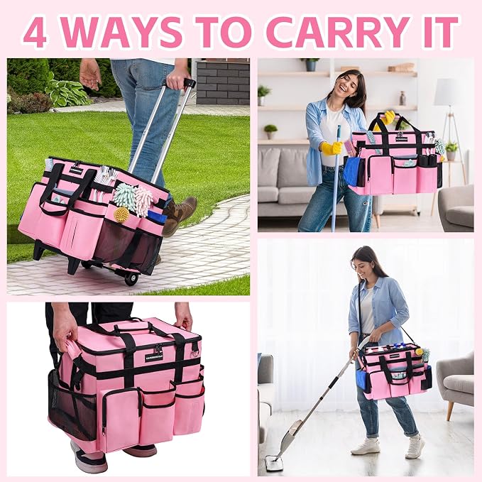 Extra Large Rolling Cleaning Caddy Bag - Image 5