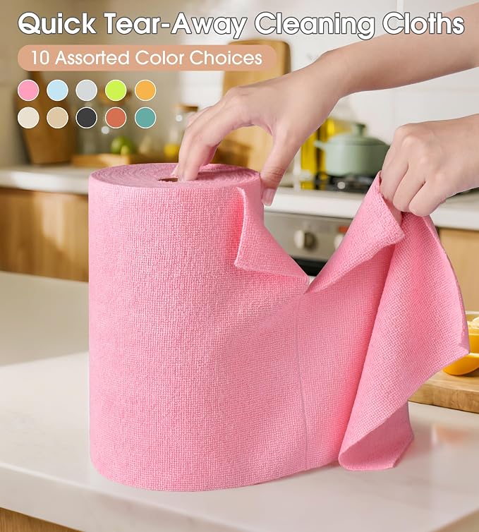 KitchLife Microfiber Cleaning Cloth Roll, 100 Pack - Image 6