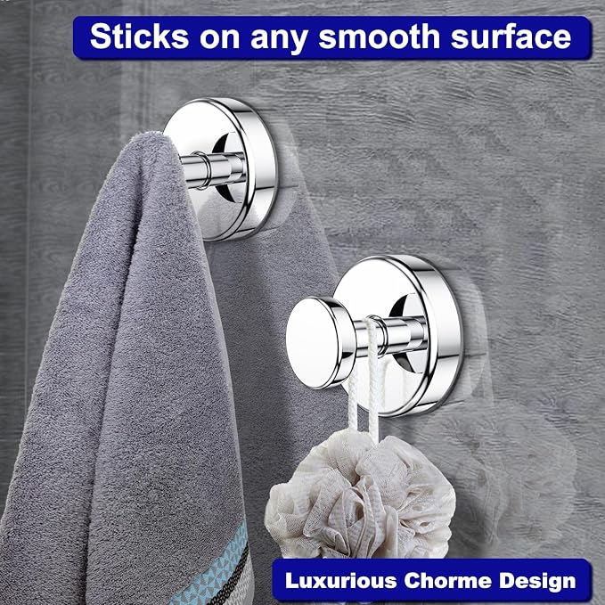 Suction Cup Hooks for Shower, Removable Towel Hooks for Bathroom Window Glass - Image 6