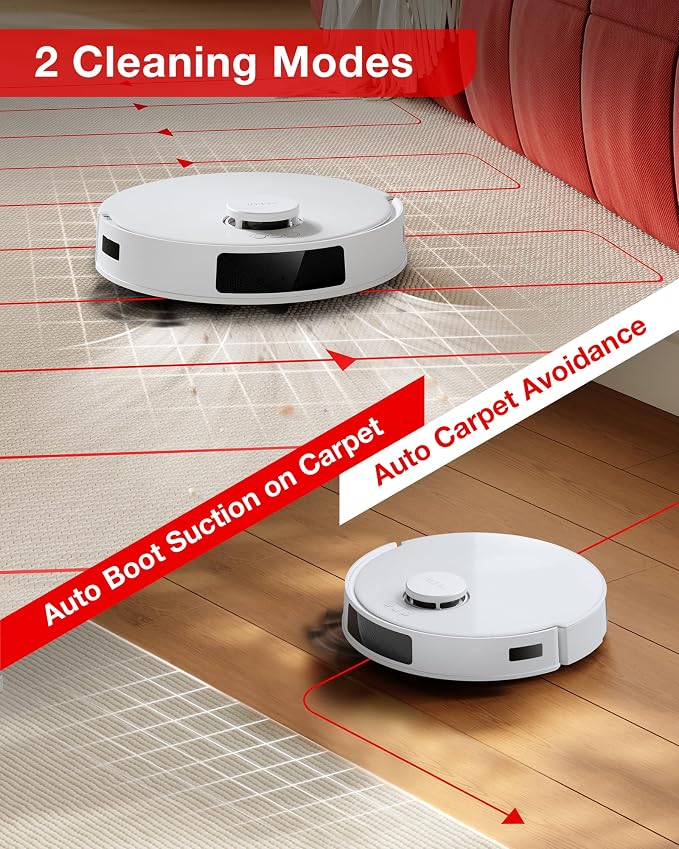 Yeedi C12 Robot Vacuum Cleaner and Mop, 8000Pa Strong Suction, ZeroTangle Brush - Image 8