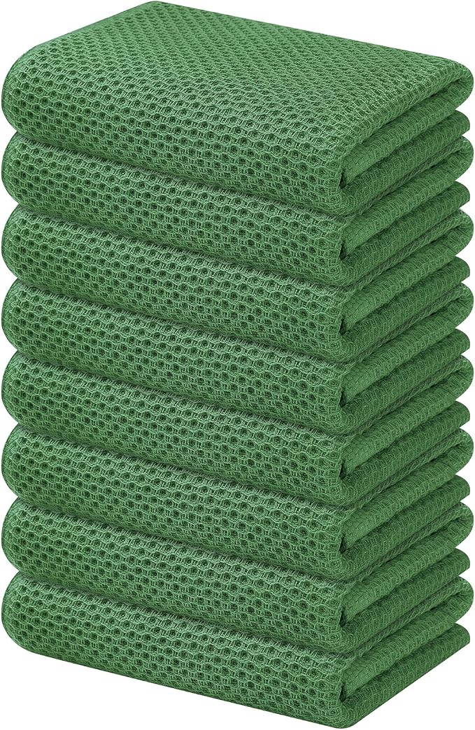 Kitinjoy 100% Cotton Waffle Weave Kitchen Hand Towels by Kitinjoy
