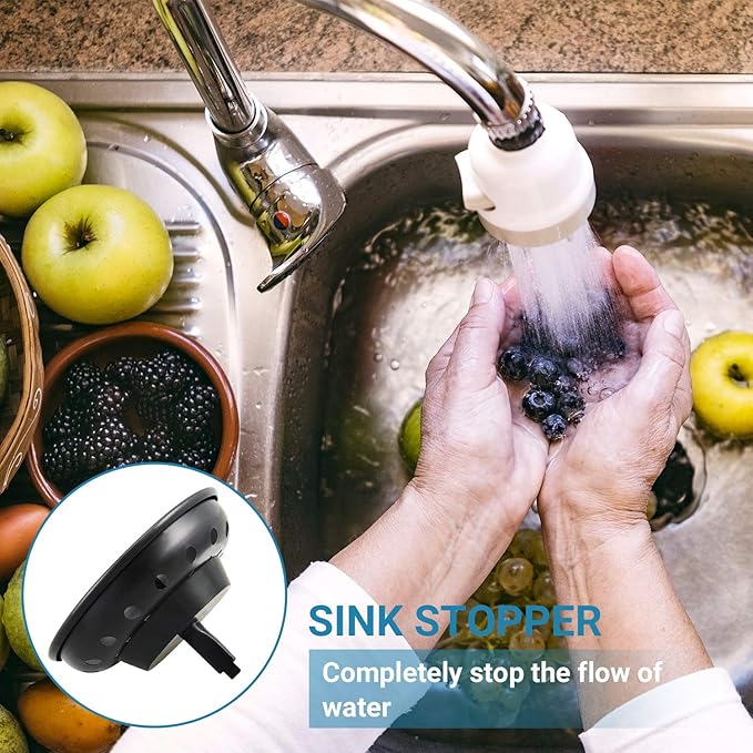 KONE Kitchen Sink Stopper and Strainer 2 Pack Oil Rubbed Bronze Sink Basket - Image 6