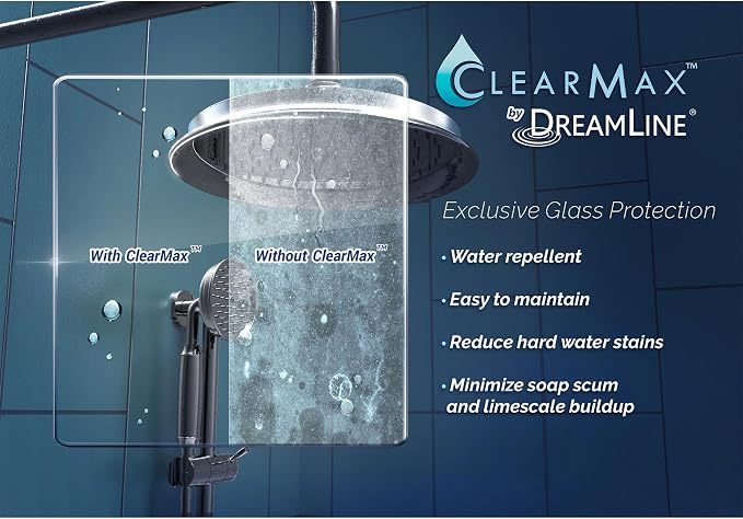 DreamLine Sapphire 56-60 in. W x 76 in. H Semi-Frameless Bypass Shower Door in - Image 7
