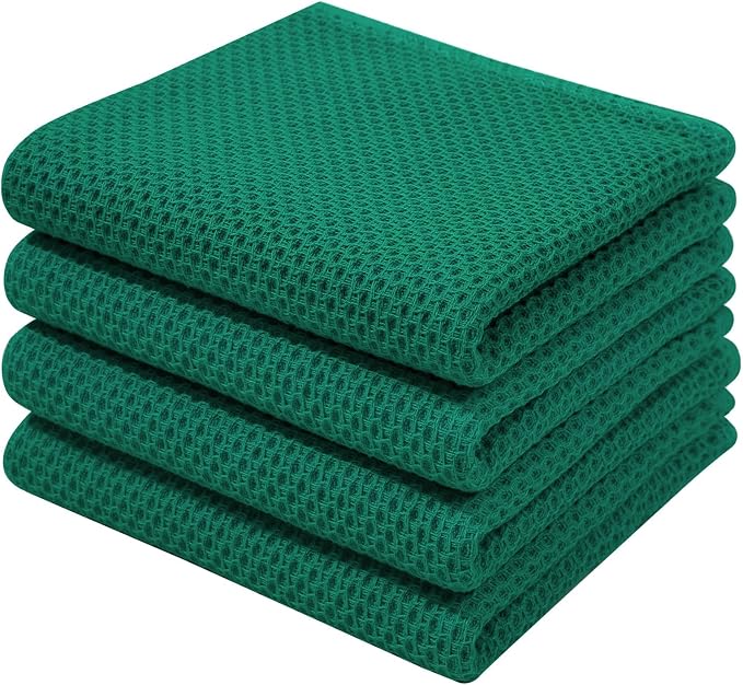 Homaxy 100% Cotton Waffle Weave Kitchen Dish Towels, Ultra Soft Absorbent Quick by Homaxy