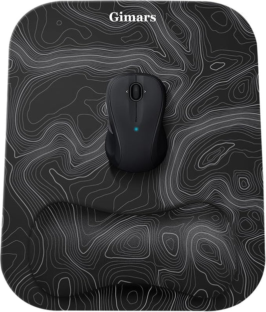 Gimars Large Smooth Superfine Fibre Memory Foam Ergonomic Mouse Pad Wrist Rest by Gimars