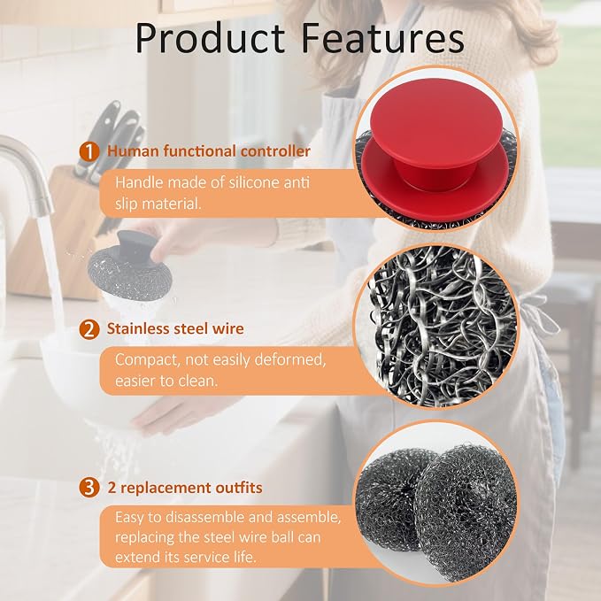Stainless Steel Wool Scrubber - Image 3