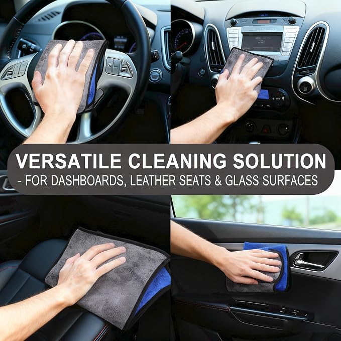 Ultrasoft, Thick and Quick Drying Car Microfiber Cleaning Towel 800GSM - Image 4