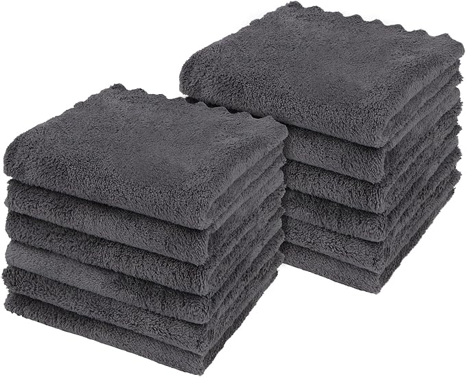 Orighty Ultra Soft Washcloths 12 Pack, Premium Microfiber Towel Sets 12x12 by AllRightinOrighty