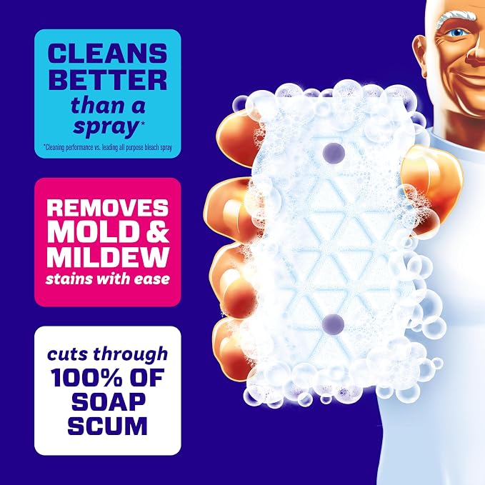 Mr. Clean Magic Eraser Sponge, Bathroom Cleaner, Shower Cleaner, Tub Cleaner - Image 2