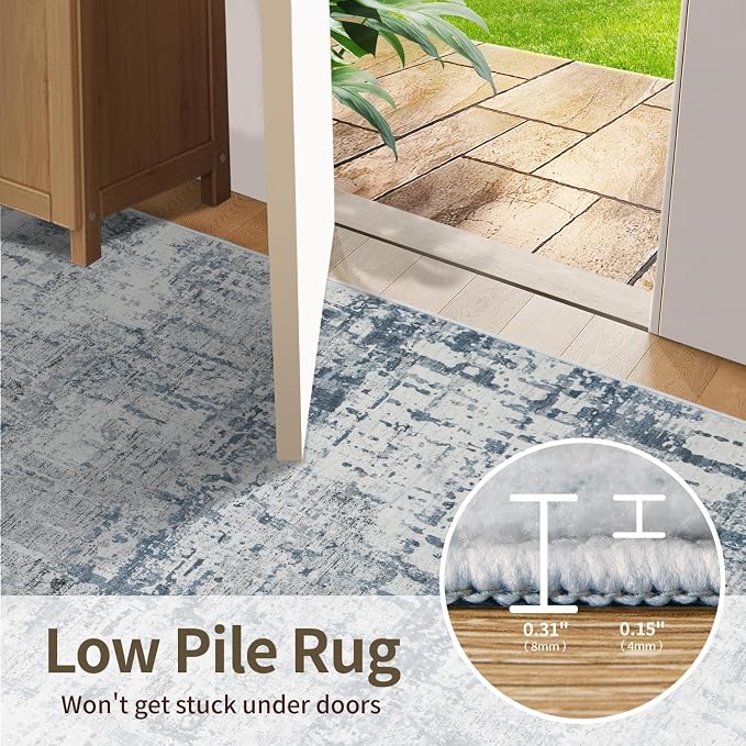 3x5 Washable Entryway Rug, Non Slip Boho Runner Rugs - Image 5