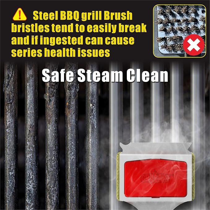 GRILLART Grill Brush Bristle Free, Replaceable BBQ Cleaning Pad, Safe - Image 7