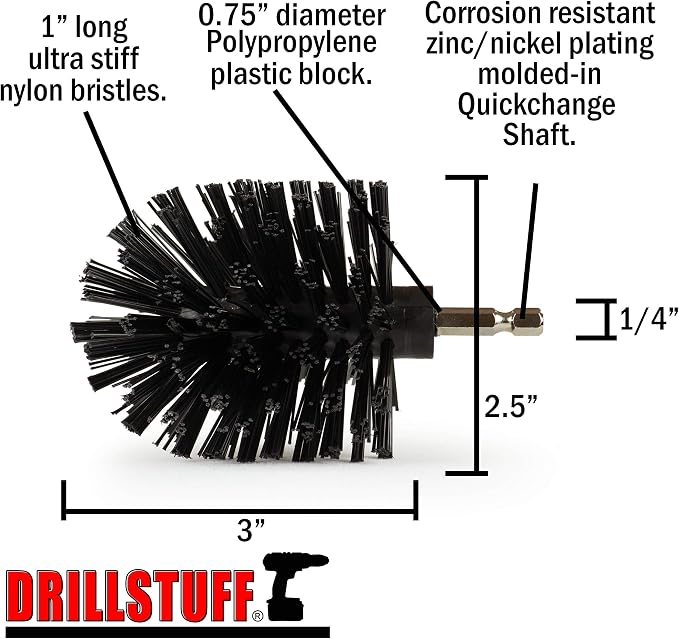 Ultra Stiff Black Mini Original BBQ Grill Brush - Image 5