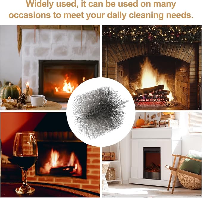 PATIKIL 5" Wire Chimney Cleaning Brush, Stainless Steel Round Chimney Sweep - Image 6
