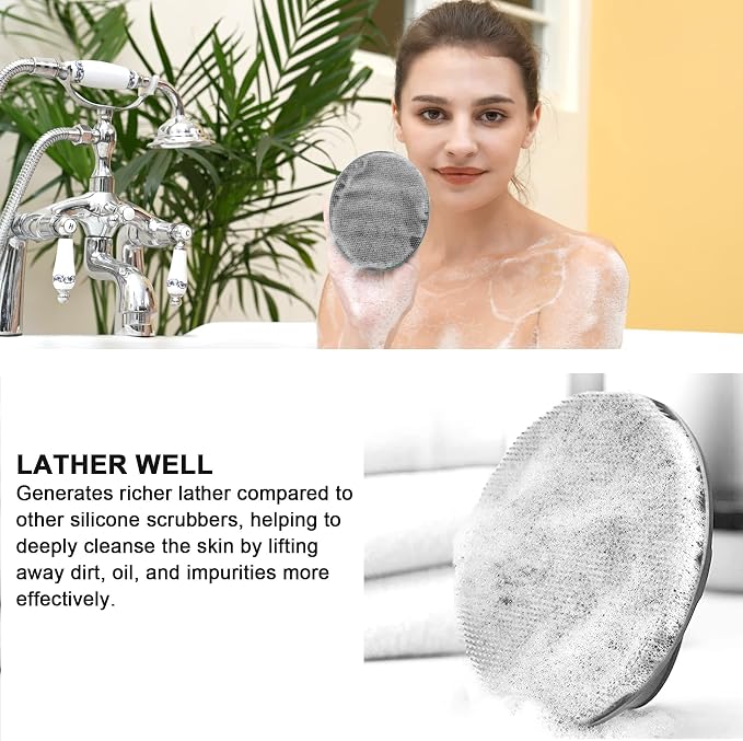 INNERNEED Soft Silicone Body Cleansing Brush Shower Scrubber, Gentle - Image 6