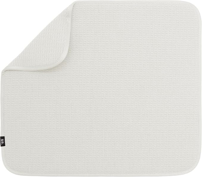 S&T INC. Dish Drying Mat, 16” x 18”, Absorbent Microfiber Kitchen Counter Mat by STINC