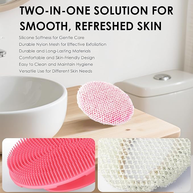 INNERNEED Food-Grade Soft Silicone Body Scrubber Shower Brush Handheld - Image 3