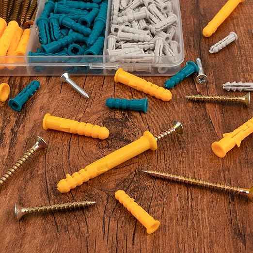 KURUI Drywall Anchors and Screws Assortment Kit 270PCS, 135 Plastic Dry Wall - Image 2