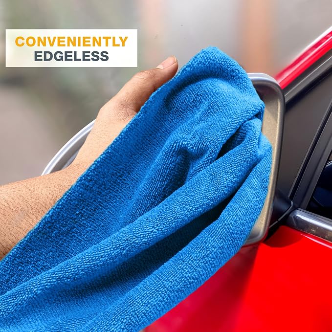 Eurow Ultrasonic Cut 300 GSM Microfiber Cleaning Towels, Streak-Free, Ultra - Image 3
