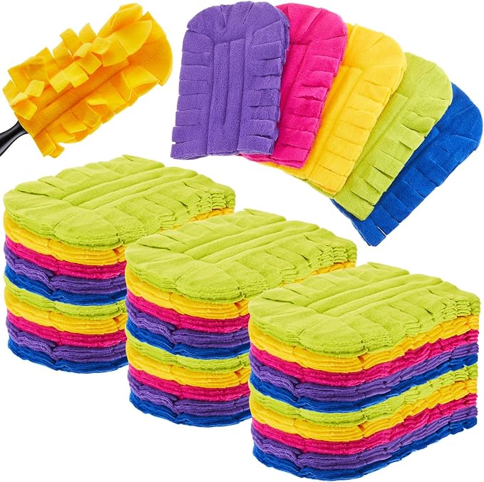 Zubebe 30 Pcs Duster Refill Reusable Fleece Duster Refills Feather Flat Dusters by Zubebe