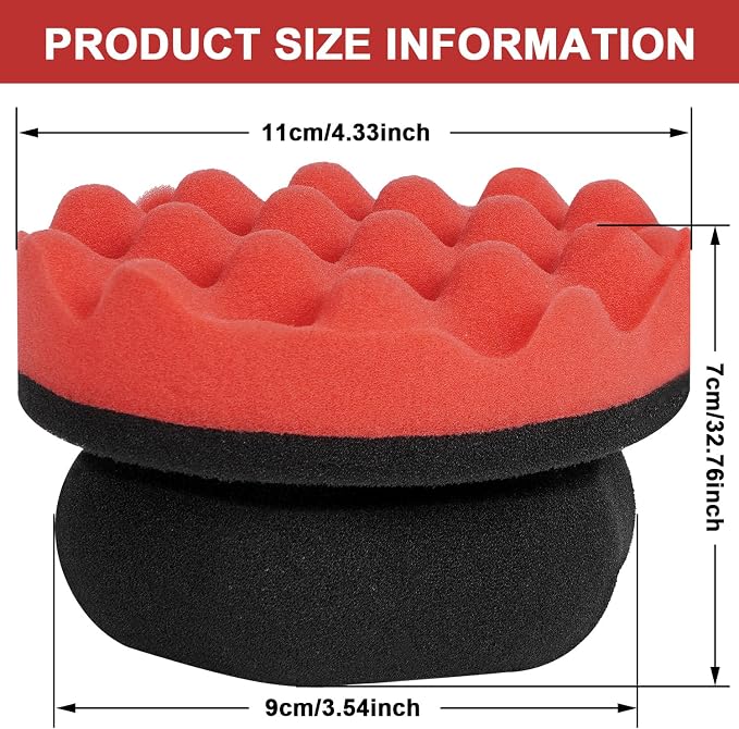 4 Pack Large Tire Shine Applicator Pad, Tire Hex Grip Applicator, Tire Shine - Image 2
