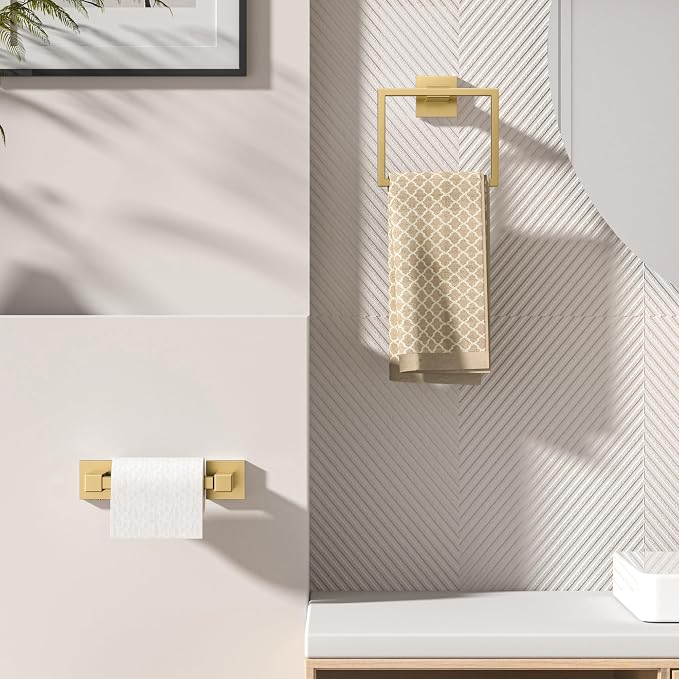 FORIOUS Toilet Paper Holder Set Wall Mount, SUS 304 Stainless Steel Pivoting - Image 2