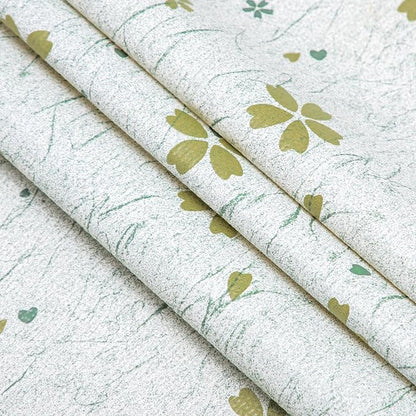 RAY STAR 18X96 Inch Shelf Liner for Kitchen Cabinets, Non-Adhesive Cabinet Liner Washable, PVC Drawer Liner for Dresser Non-Slip Bathroom (Green-Floral)(5 Roll)