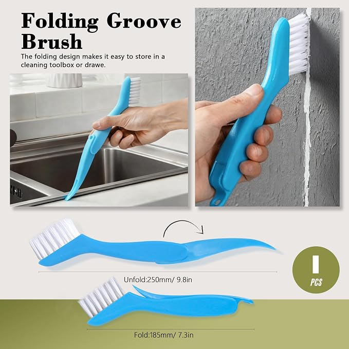 15Pcs Crevice Cleaning Brush Set Hard Bristle Scrub Brushes Tools Groove Gap - Image 5