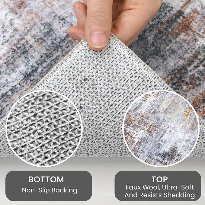 IOHOUZE Abstract Runner Rug 2x6 Ft Washable Runners - Image 4