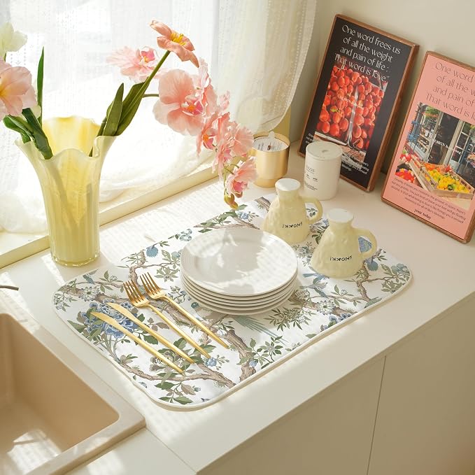Chinoiserie Dish Drying Mat 18x24 Inches - Image 7