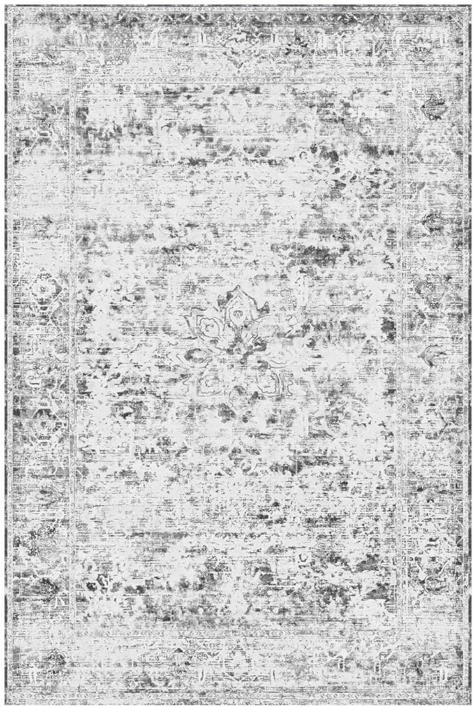 Area Rugs 5x7, Washable Grey Rugs - Image 5