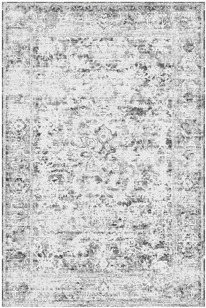 Area Rugs 6x9, Washable Rugs for Living Room, Gery Rug, Vintage Boho Indoor - Image 4