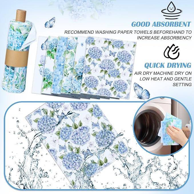 36 Pack Reusable Cleaning Cloths Washable Cotton Kitchen Dish Towels - Image 3