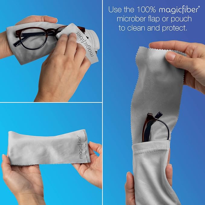 MagicFiber Ultra-Soft Microfiber Glasses & Sunglasses Pouch Case Slim Eyeglass - Image 3