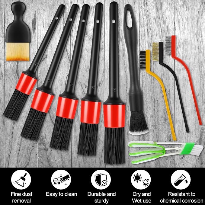13PCS Car Detailing Brush Set, Car Detailing Brush Kit, Ultra No Soft Scratch - Image 7