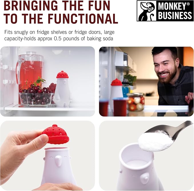 Monkey Business Fill Phil Refrigerator Deodorizer, Baking Soda Container - Image 6