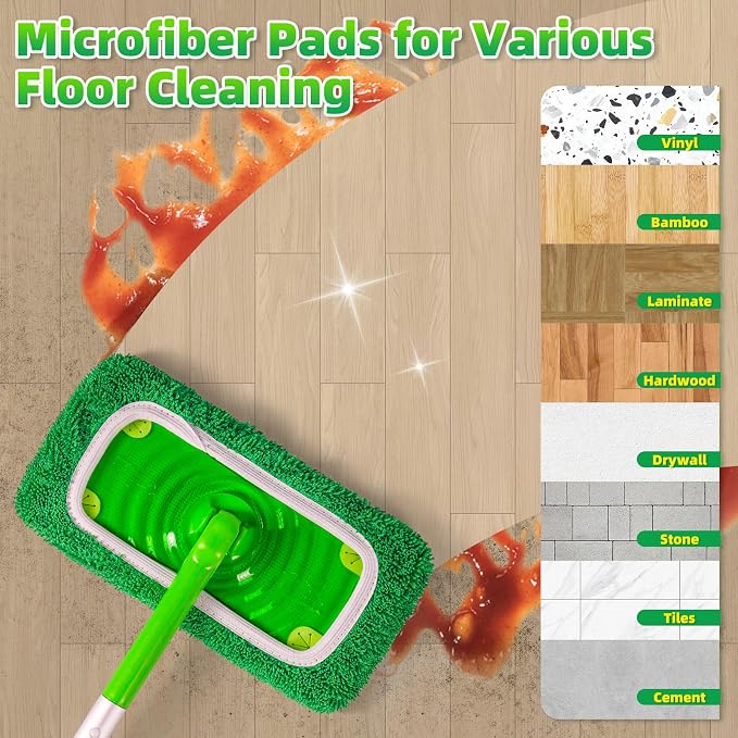 Reusable Microfiber Mop Pads Compatible - Image 6