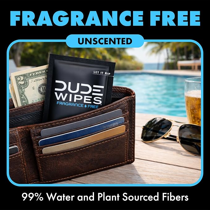 DUDE Wipes On-The-Go Unscented Travel Wipes - Image 4