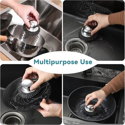 Steel Wool Scrubber, Oven Cleaner Brush, Stainless Steel Scrubber and Crevice - Image 2