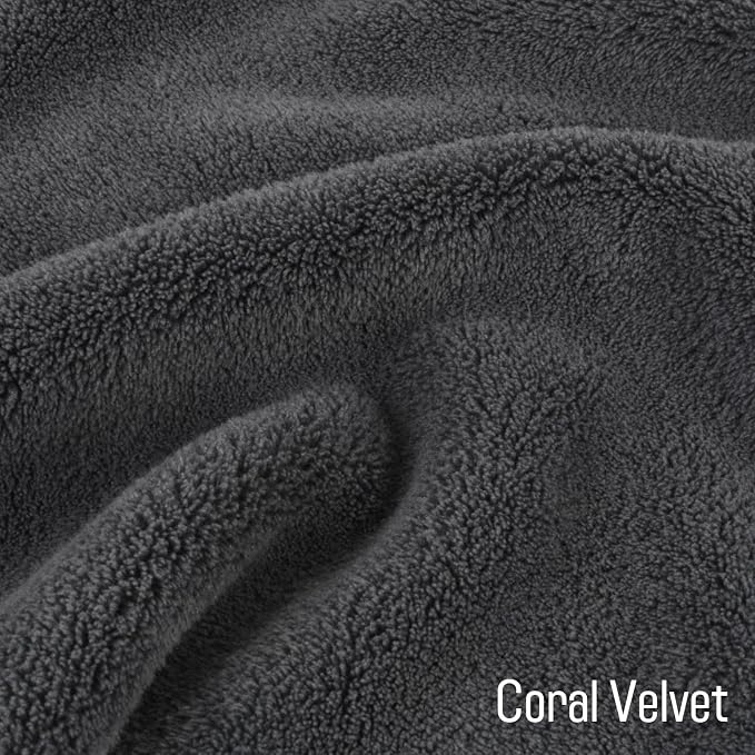 SINLAND Absorbent Coral Velvet Washcloth Ultra Soft Microfiber Face Towels 12 x - Image 4
