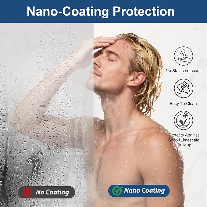 Frameless Tub Sliding Door, 5/16" Bathtub Shower Door - Image 4