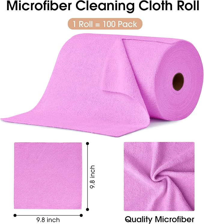 KitchLife Microfiber Cleaning Cloth Roll, 100 Pack - Image 2