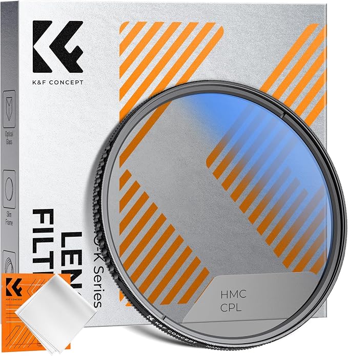 K&F CONCEPT 72mm Circular Polarizer Filter Ultra-Slim 18 Multi-Coated Optical by KFCONCEPT