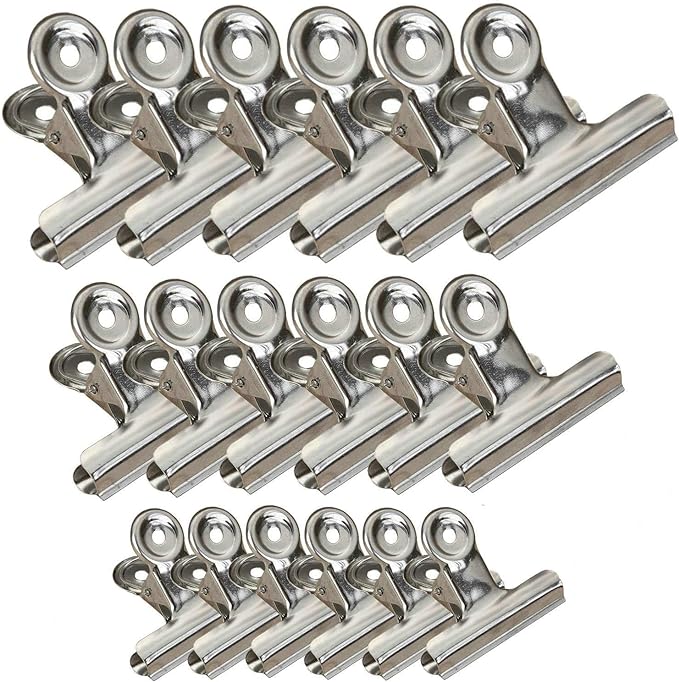 18 Pack Stainless Steel Chip Bag Clips Heavy Duty Food Bags Clamp Clips by Jxystore