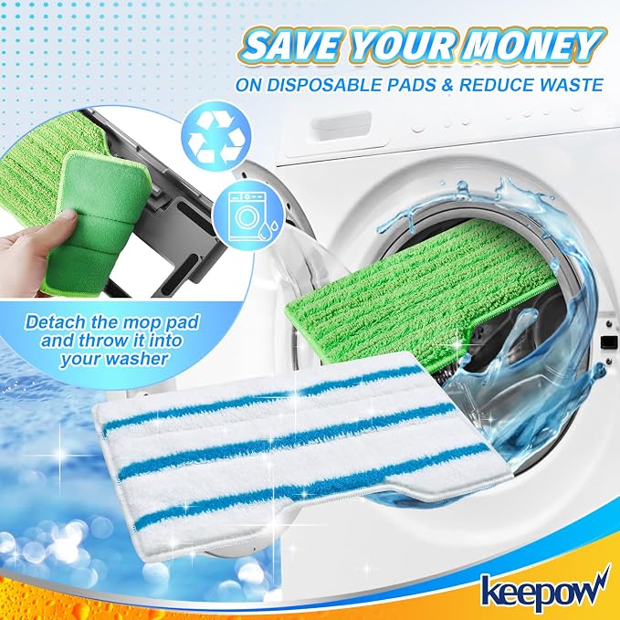 KEEPOW Reusable Mop Replacement Pads Compatible - Image 7